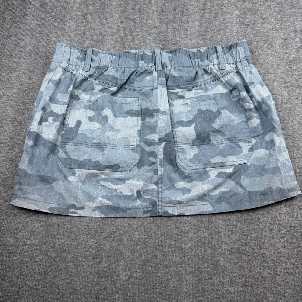 Wild Fable Camo Mini Skirt Womens L Grey Blue Cargo Utility Cotton Stretch - Picture 8 of 8